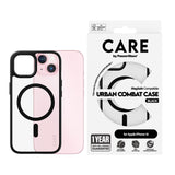 CARE by PanzerGlass iPhone 15 FLAGSHIP Urban Combat Case - MagSafe Compatible - Transparent / Black