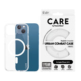 CARE by PanzerGlass iPhone 14 / 13 FLAGSHIP Urban Combat Case - MagSafe Compatible - Transparent / White