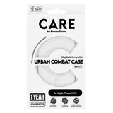 CARE by PanzerGlass iPhone 14 / 13 FLAGSHIP Urban Combat Case - MagSafe Compatible - Transparent / White