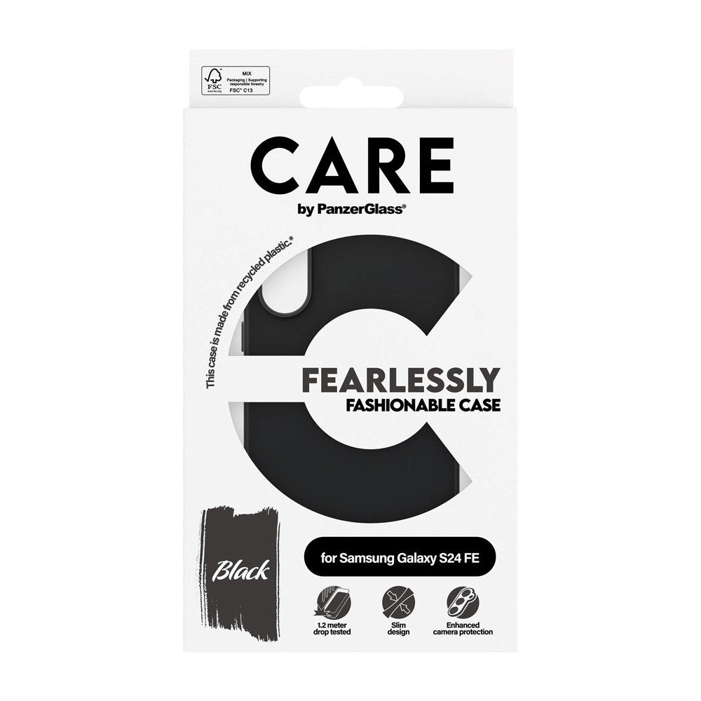 CARE by PanzerGlass Samsung Galaxy S24 FE FASHION Fearlessly Fashionable Case - Black