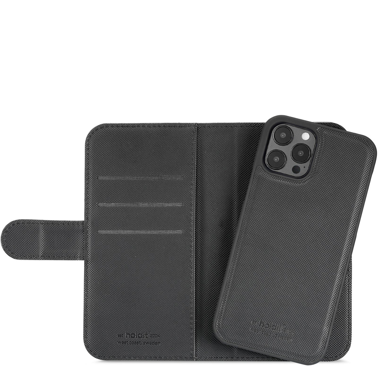 Holdit iPhone 12 / 12 Pro Wallet Magnet Case - Black