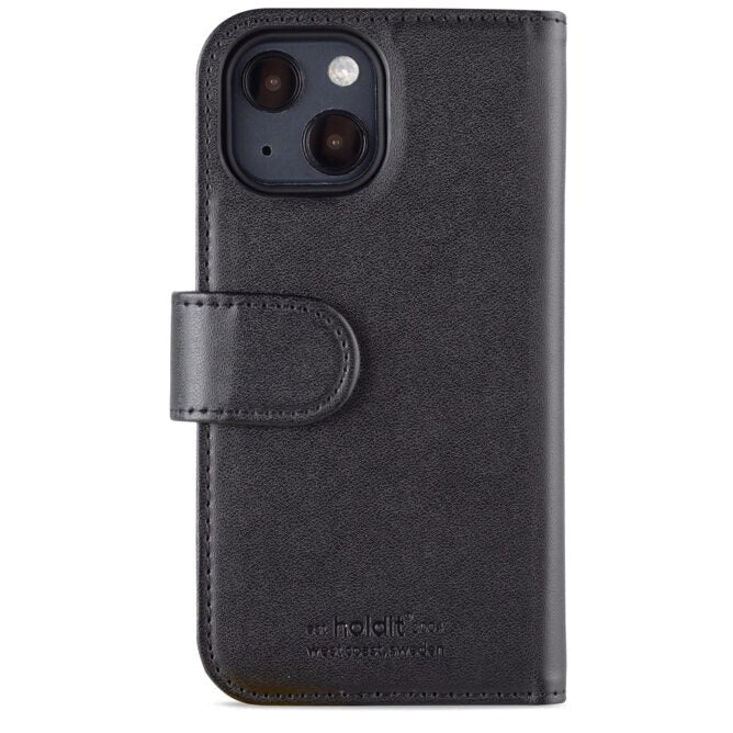 Holdit iPhone 13 Mini Extended Magnet Case Leather Wallet Case - Black