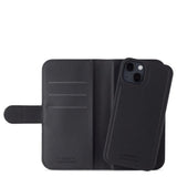 Holdit iPhone 13 Pro Extended Magnet Case Leather Wallet Case - Black