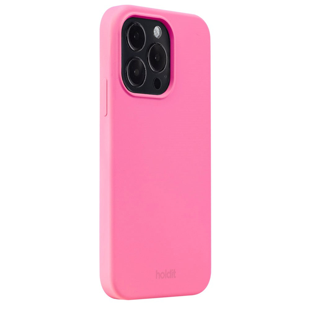 Holdit iPhone 14 Pro Soft Touch Silicone Case - Bright Pink