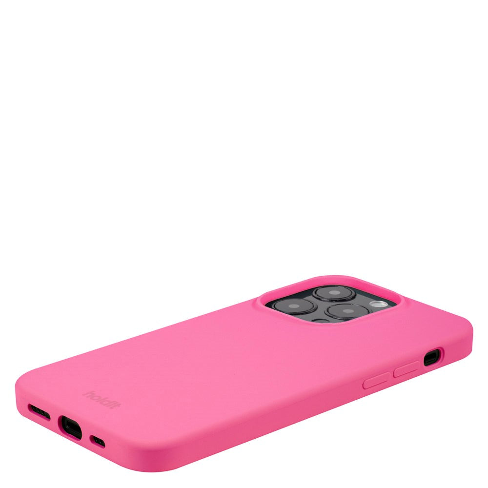 Holdit iPhone 14 Pro Soft Touch Silicone Case - Bright Pink