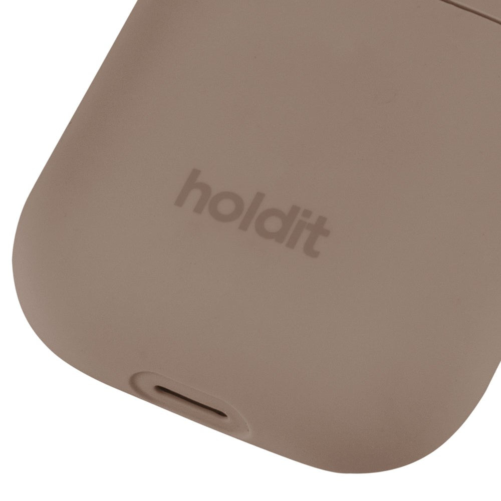 Holdit Nygård Silicone Case for AirPods (1st & 2nd Gen) - Mocha Brown