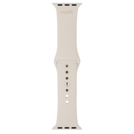 Apple Watch (38/40/SE/41/42mm) Holdit Silicone Watch Strap - Light Beige