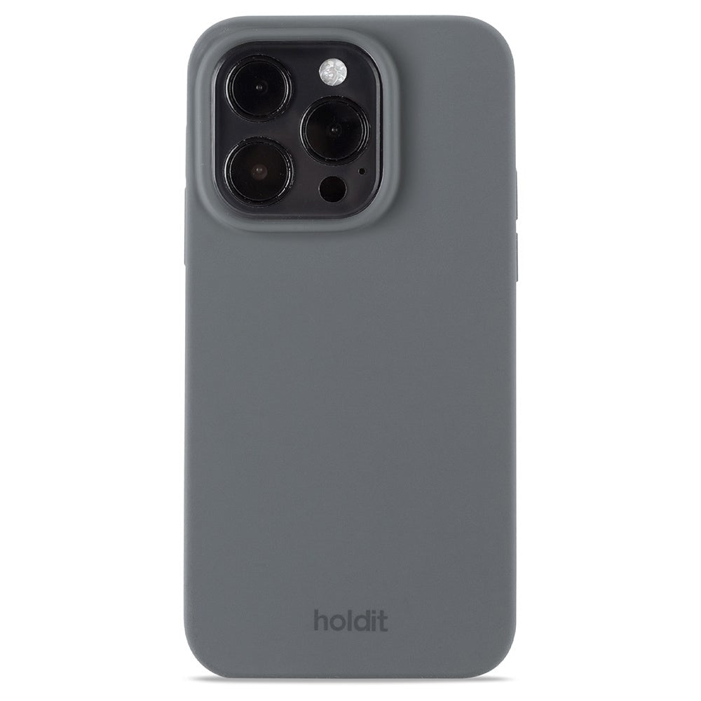 Holdit iPhone 14 Pro Soft Touch Silicone Case - Space Gray