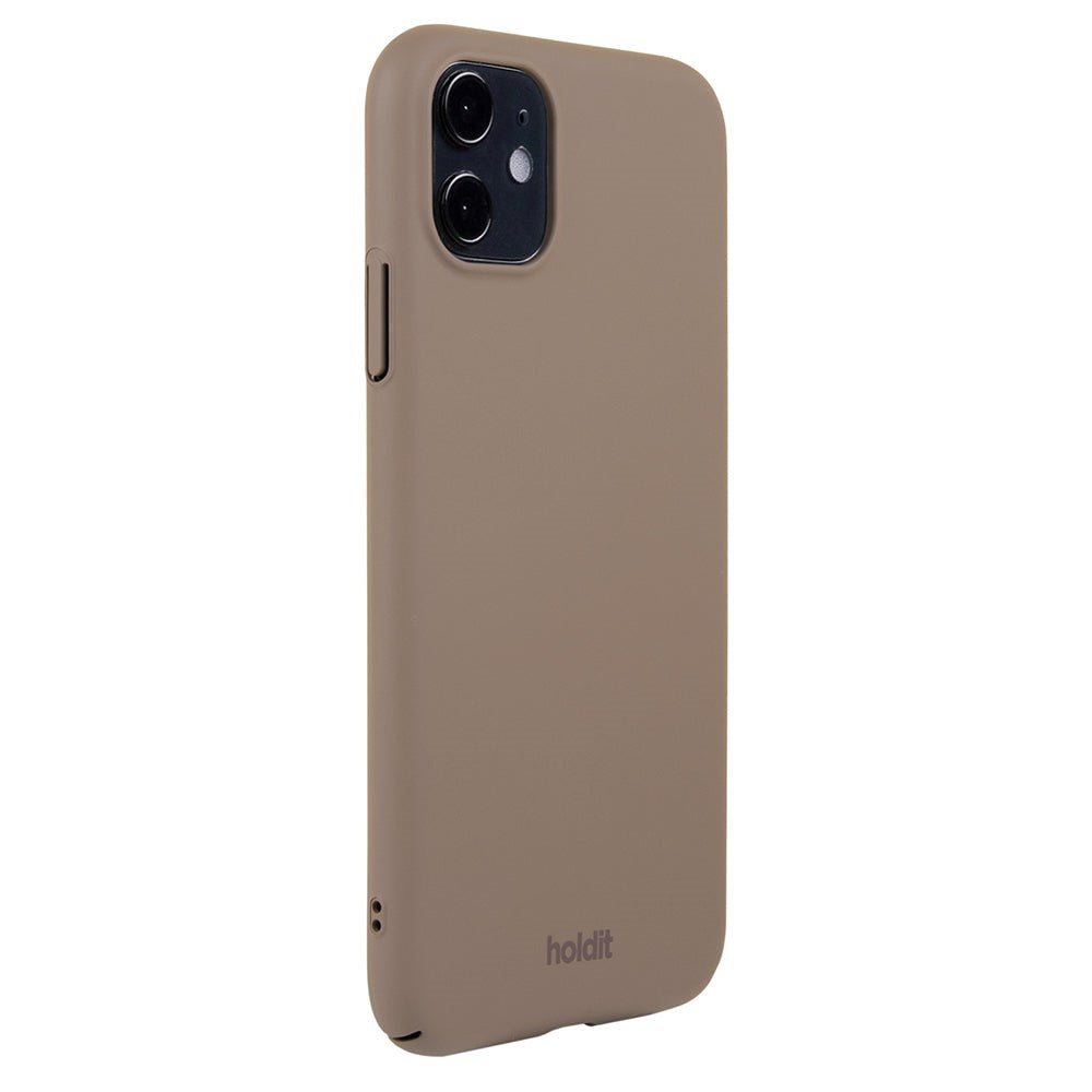 Holdit iPhone 11 Slim Plastic Case - Mocha Brown