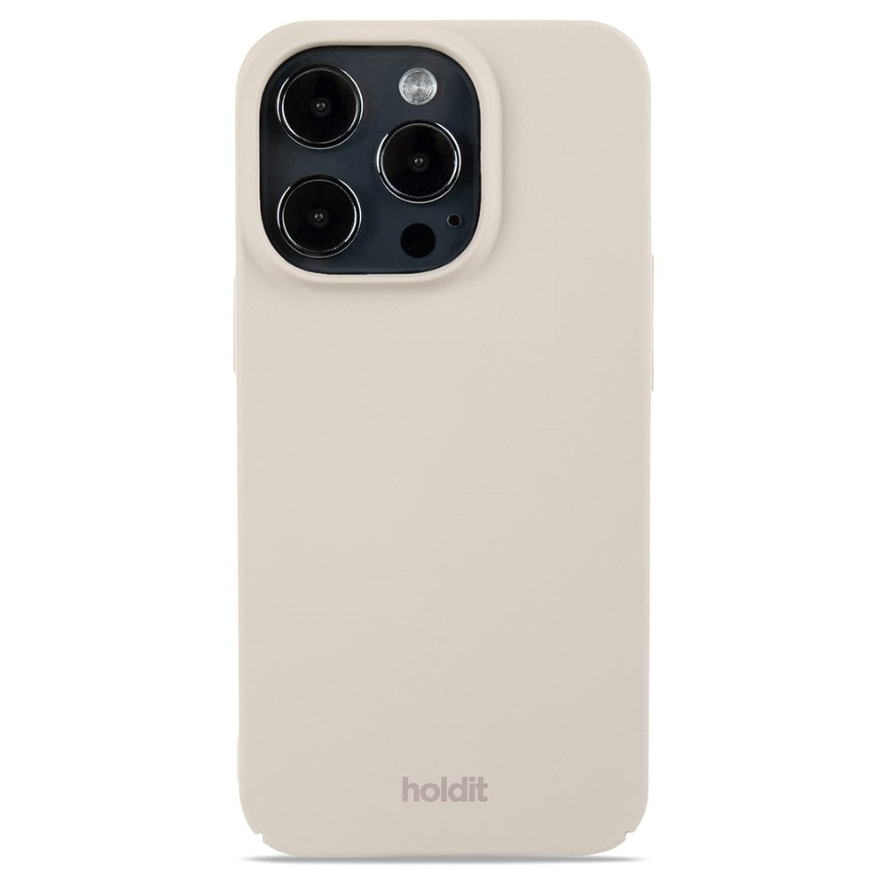 Holdit iPhone 14 Pro Slim Plastic Case - Light Beige