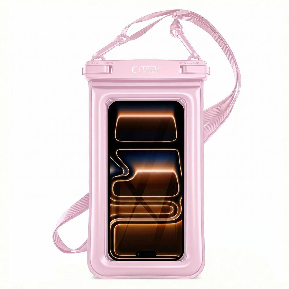 Tech-Protect Floating Waterproof Case - Max.: 185 x 110mm - Pink