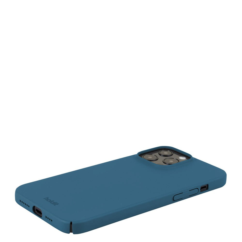 Holdit iPhone 13 Pro Max Slim Plastic Case - Denim Blue