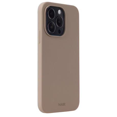 Holdit iPhone 15 Pro Soft Touch Silicone Case - Mocha Brown