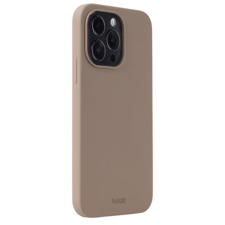 Holdit iPhone 15 Pro Max Soft Touch Silicone Case - Mocha Brown