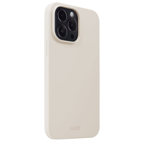 Holdit iPhone 15 Pro Max Soft Touch Silicone Case - Light Beige