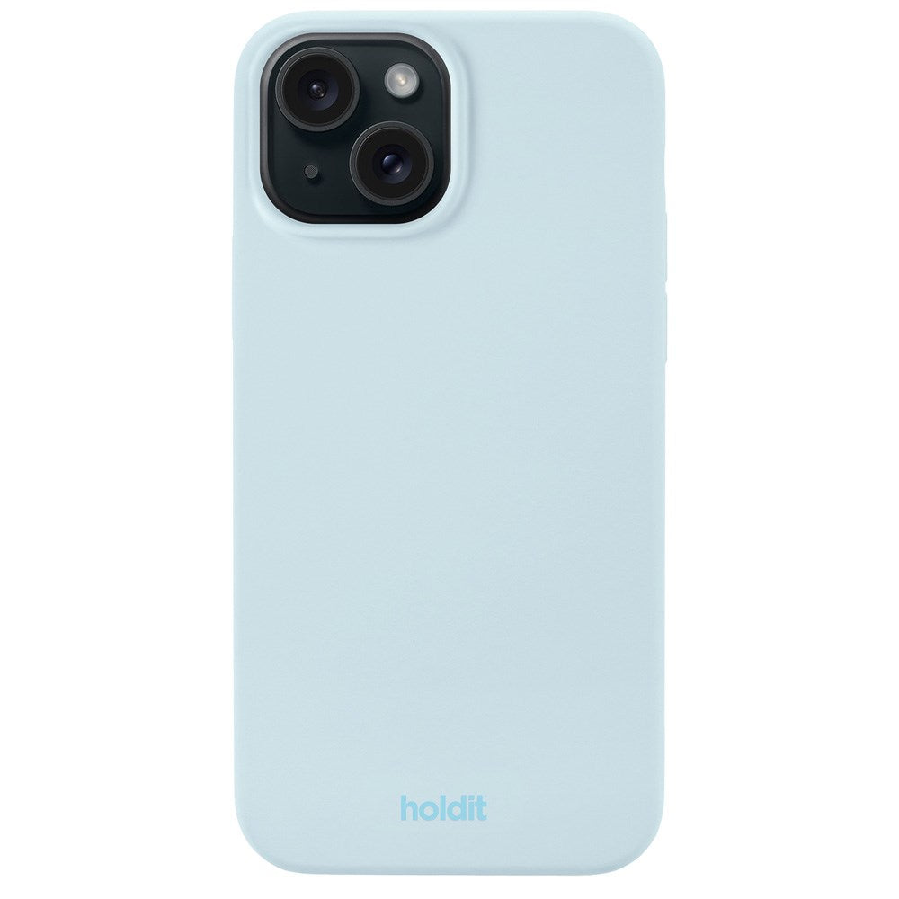 Holdit iPhone 15 Soft Touch Silikone Case - Mineral Blue