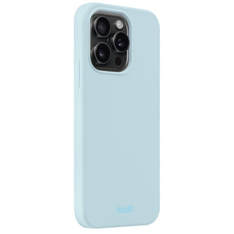 Holdit iPhone 15 Pro Soft Touch Silikone Case - Mineral Blue