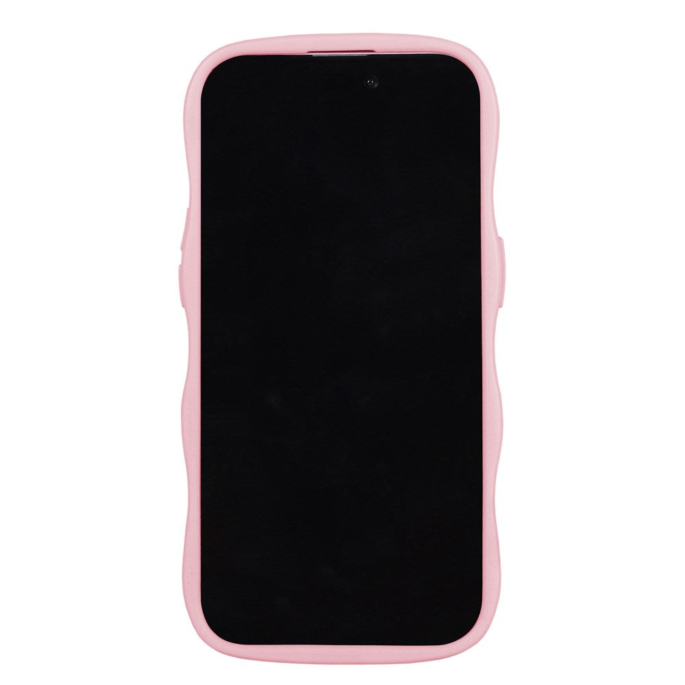 Holdit iPhone 12 / 12 Pro Wavy Case - Pink / Transparent