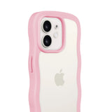 Holdit iPhone 12 / 12 Pro Wavy Case - Pink / Transparent