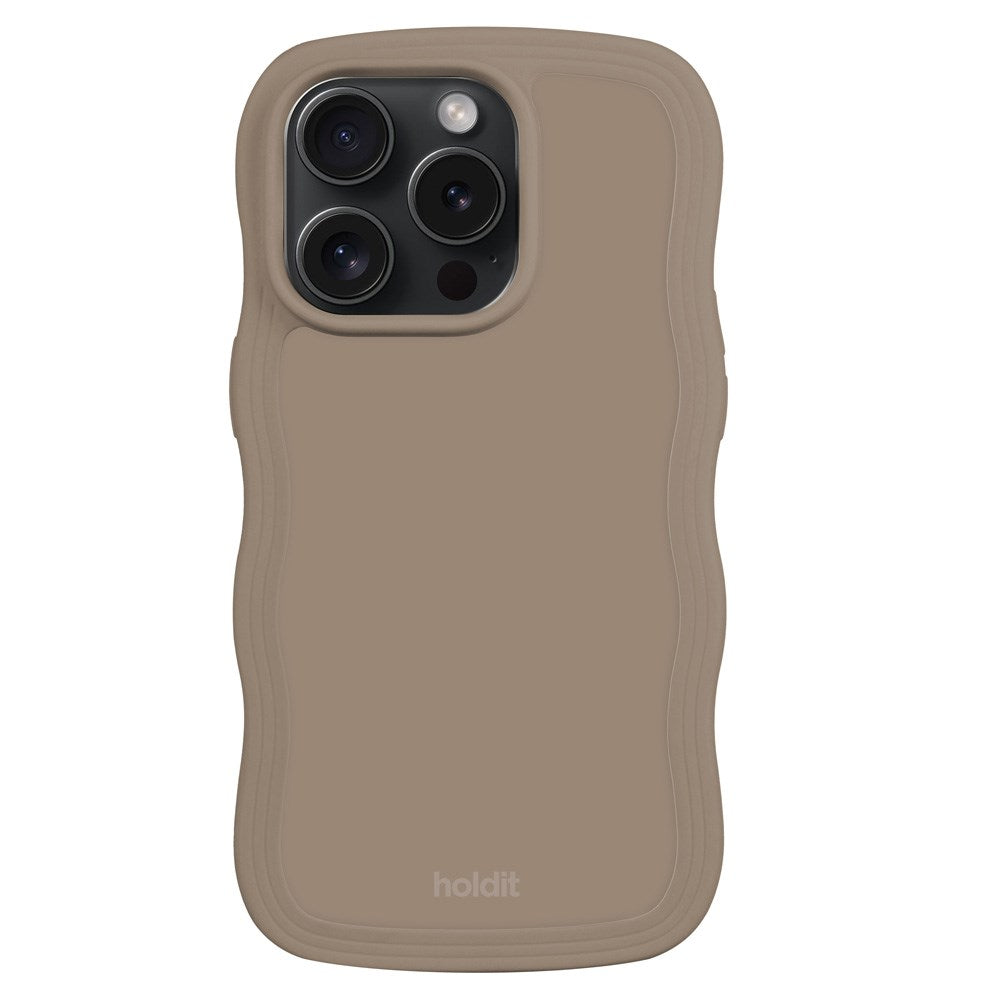 Holdit iPhone 14 Pro Wavy Case - Mocha Brown