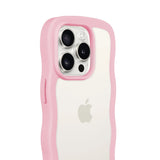 Holdit iPhone 14 Pro Max Wavy Case - Pink / Transparent