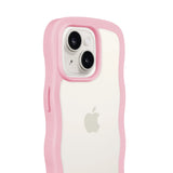 Holdit iPhone 15 Plus / 14 Plus Wavy Case - Pink / Transparent