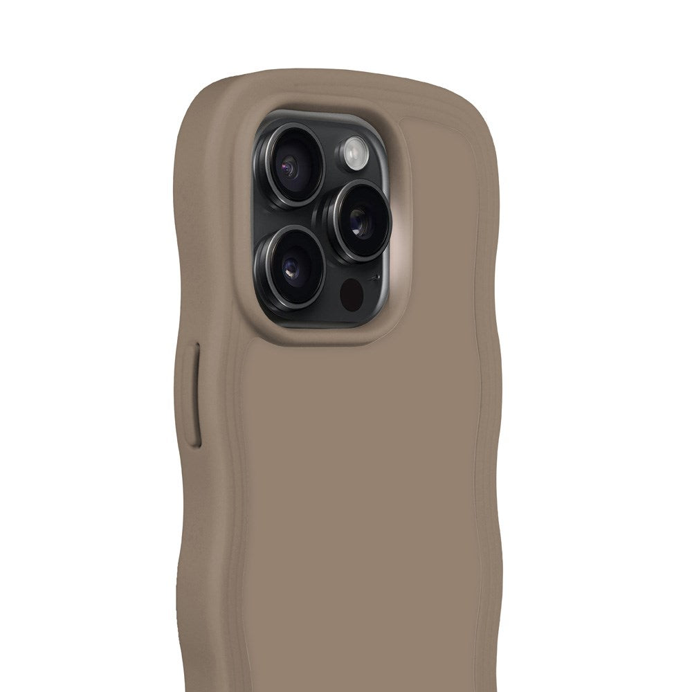 Holdit iPhone 15 Pro Wavy Case - Mocha Brown