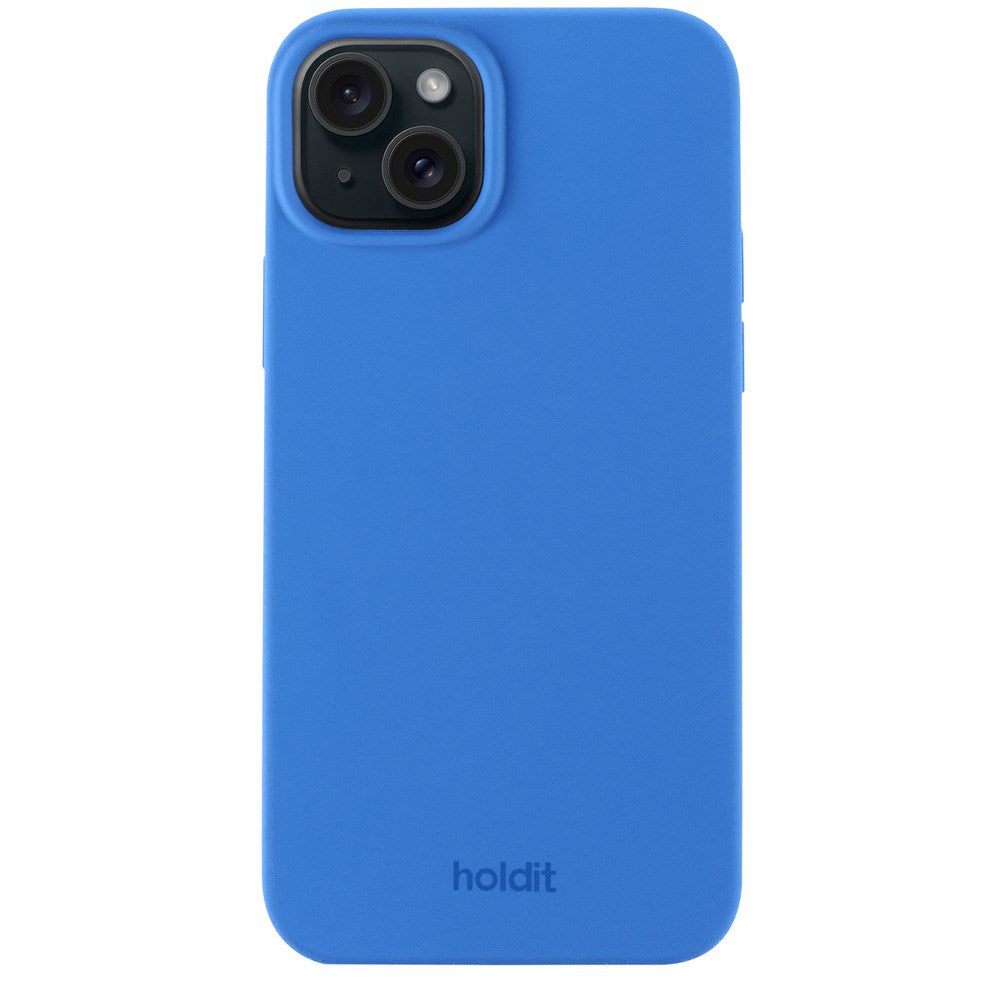 Holdit iPhone 15 Soft Touch Silikone Case - Sky Blue