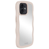 Holdit iPhone 12 / 12 Pro Wavy Case - Light Beige / Mirror