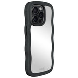 Holdit iPhone 14 Pro Wavy Case - Black / Mirror