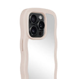 Holdit iPhone 14 Pro Wavy Case - Light Beige / Mirror