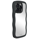 Holdit iPhone 15 Pro Wavy Case - Black / Mirror