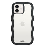 Holdit iPhone 12 / 12 Pro Wavy Cover - Black / Transparent