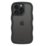 Holdit iPhone 14 Pro Max Wavy Cover - Black / Transparent