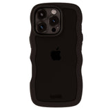 Holdit iPhone 16 Pro Wavy Case - Black / Transparent