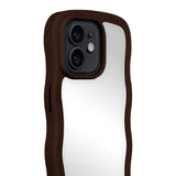 Holdit iPhone 12 / 12 Pro Wavy Cover - Chocolate / Mirror