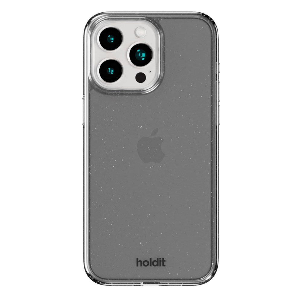 Holdit iPhone 15 Pro Glitter Case - Black