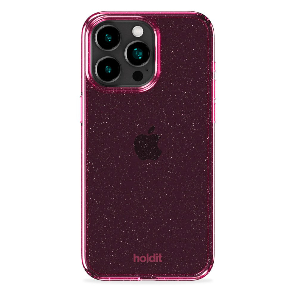 Holdit iPhone 15 Pro Glitter Case - Pink