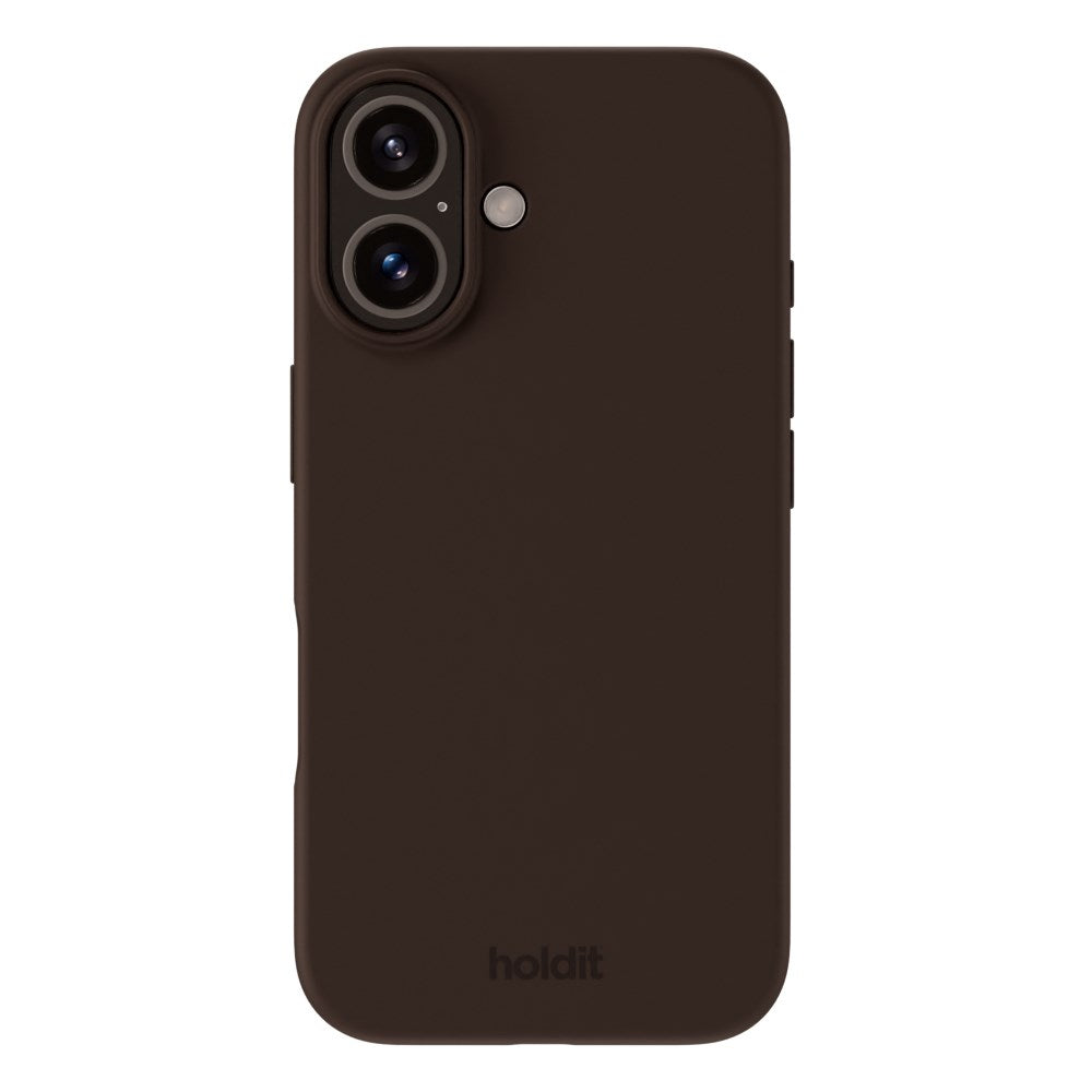 Holdit iPhone 16 Soft Touch Silikone Case - Chocolate