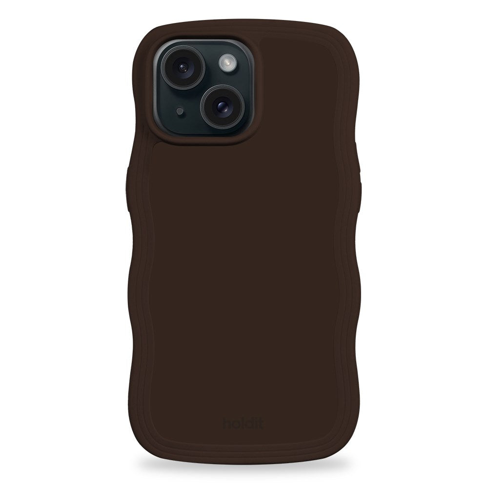 Holdit iPhone 15 / 14 / 13 Wavy Case - Chocolate