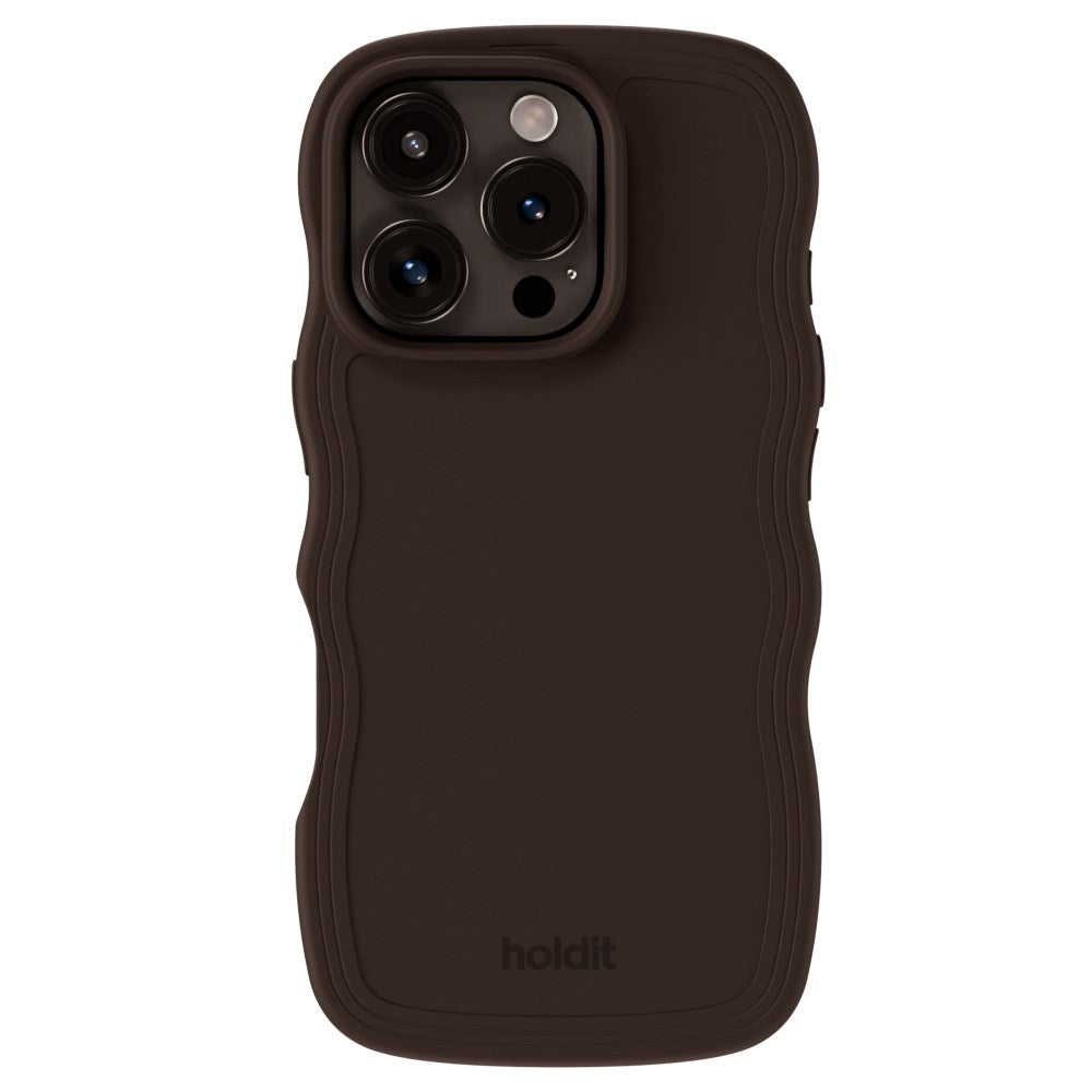 Holdit iPhone 16 Pro Wavy Case - Chocolate