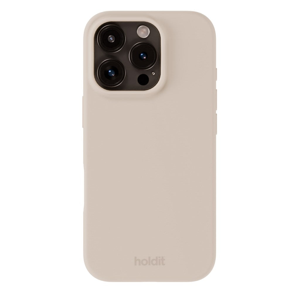 Holdit iPhone 16 Pro Soft Touch Silikone Case - Light Beige