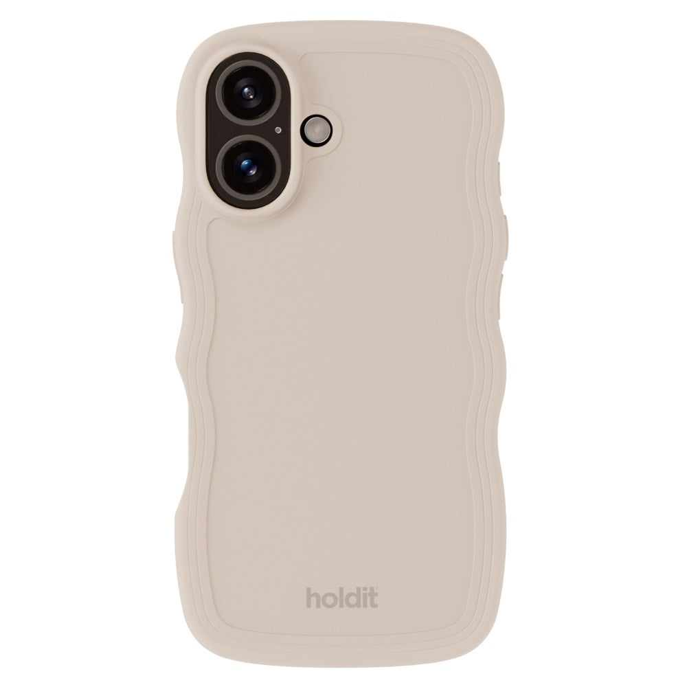 Holdit iPhone 16 Wavy Case - Beige