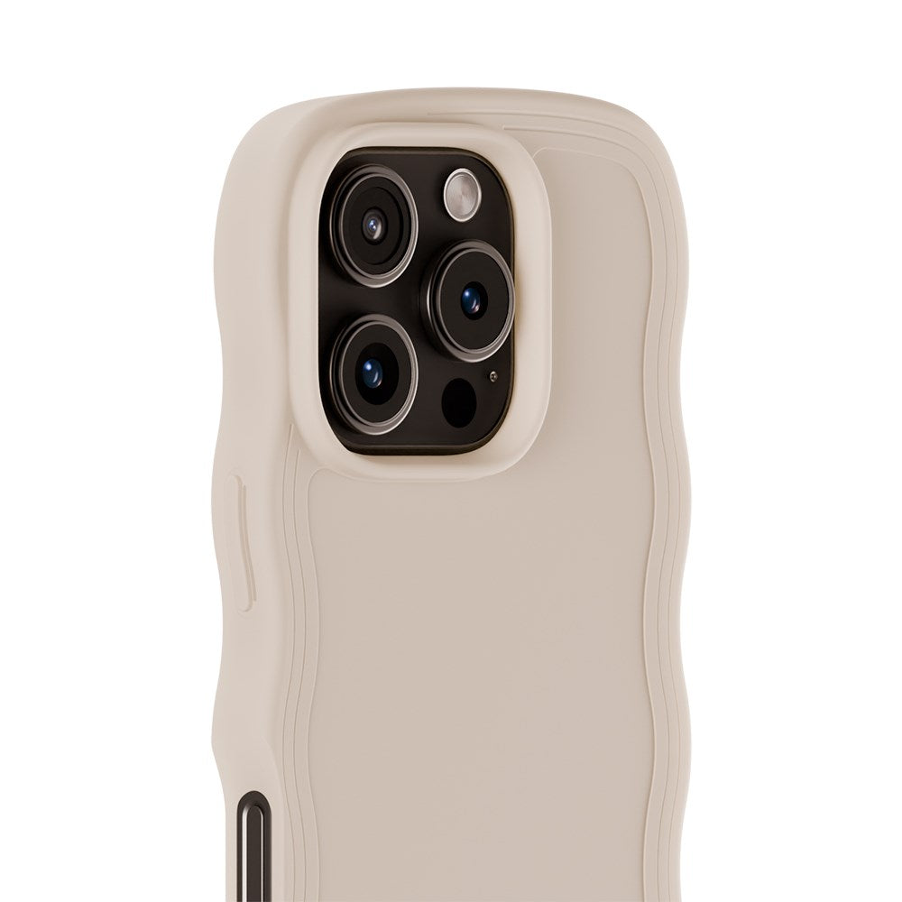 Holdit iPhone 16 Pro Wavy Case - Light Beige