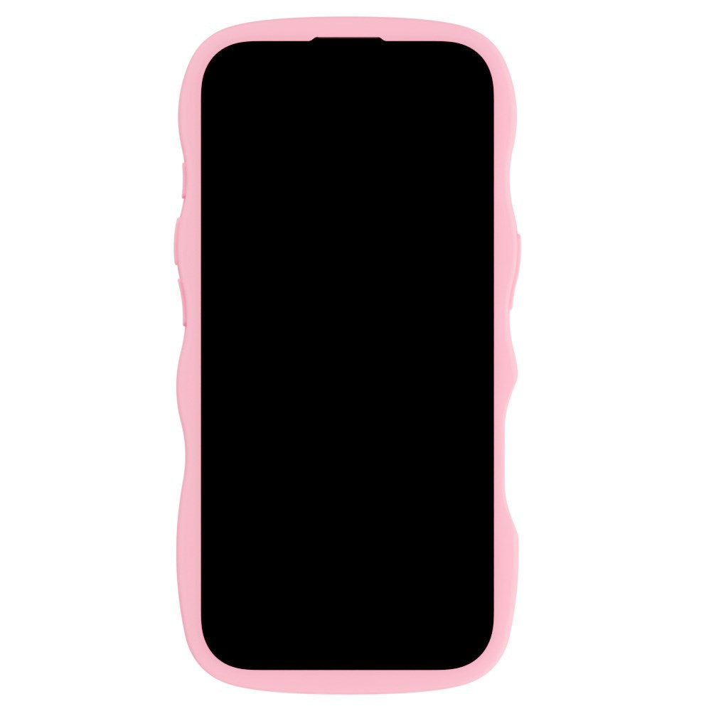 Holdit iPhone 16 Pro Wavy Case - Pink / Transparent