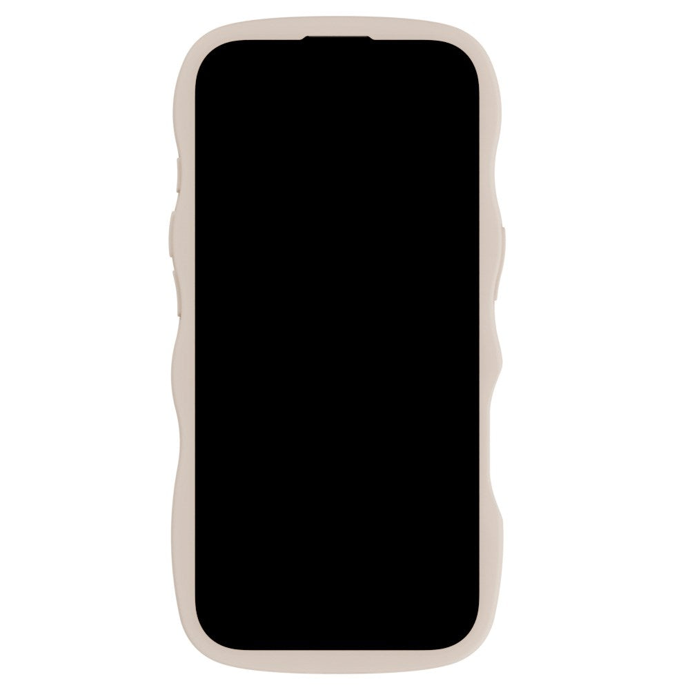 Holdit iPhone 16 Pro Max Wavy Case - Beige / Transparent