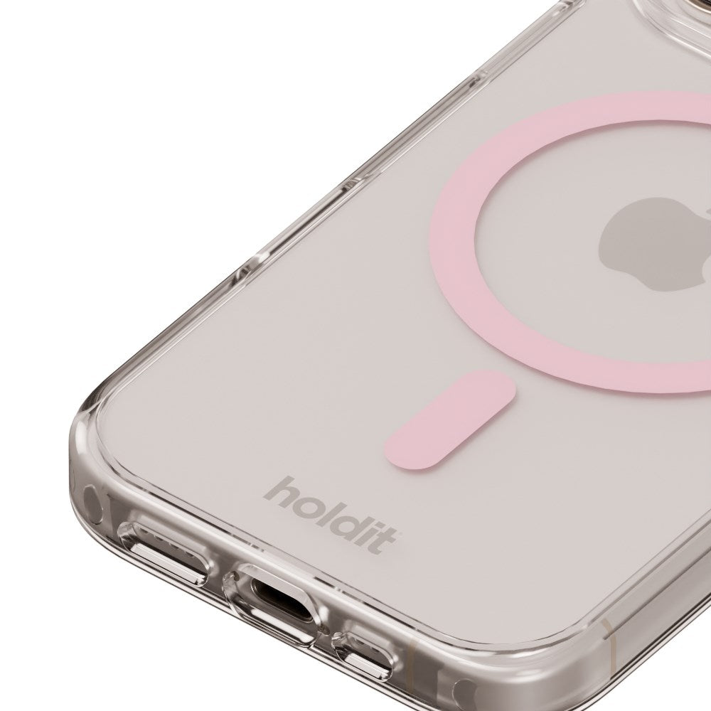 Holdit iPhone 16 Pro MagSafe Case - Transparent / Pink