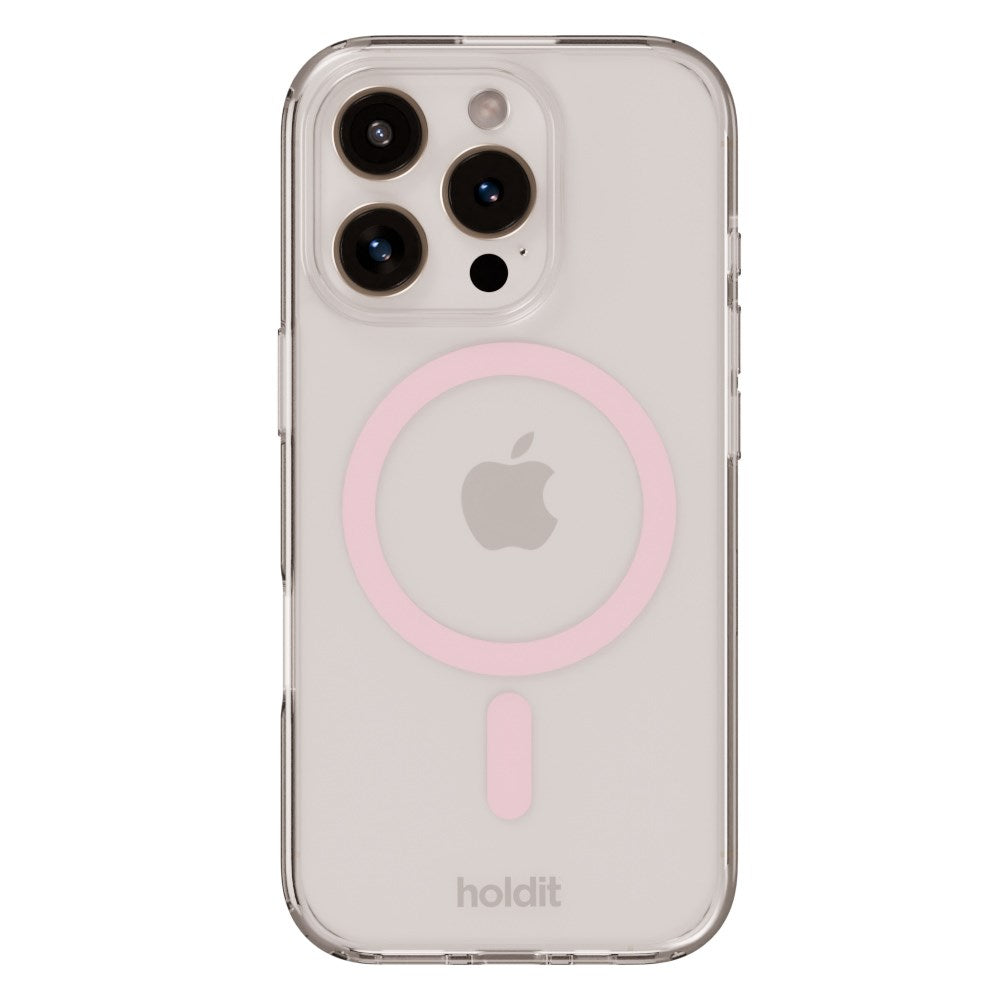 Holdit iPhone 16 Pro Max MagSafe Case - Transparent / Pink