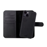 Holdit iPhone 15 Wallet Case MagSafe Plus - Flip Case - MagSafe Compatible - Black