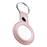 KeyBudz AirTag Keychain - Snap Ring - 1 Pack - Leather - Pink